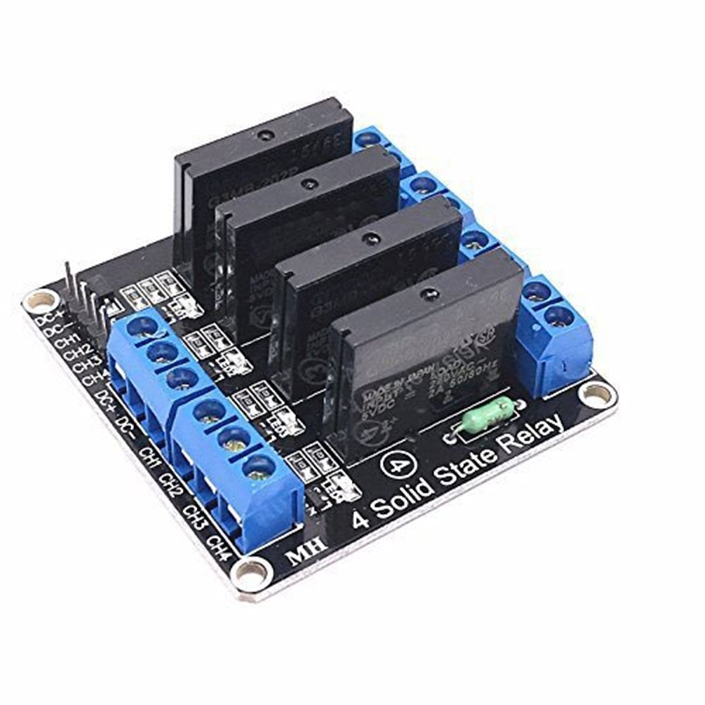 HY-M283 4-WAY Solid State Relay Module Low Level Trigger DC Control with Fuse