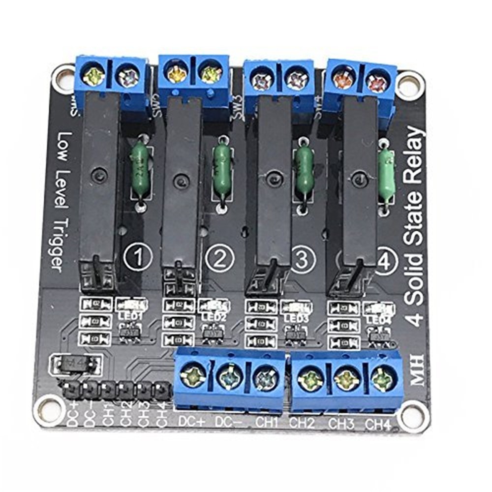 HY-M283 4-WAY Solid State Relay Module Low Level Trigger DC Control with Fuse