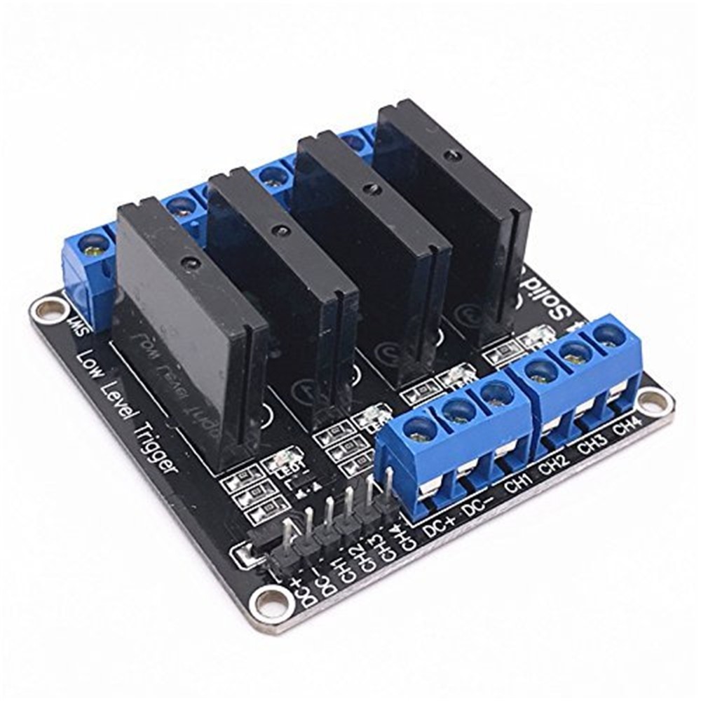 HY-M283 4-WAY Solid State Relay Module Low Level Trigger DC Control with Fuse