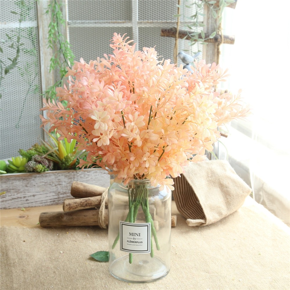 Vivid Living Coral Modern Artificial Leaves Home Wedding Party Decorations