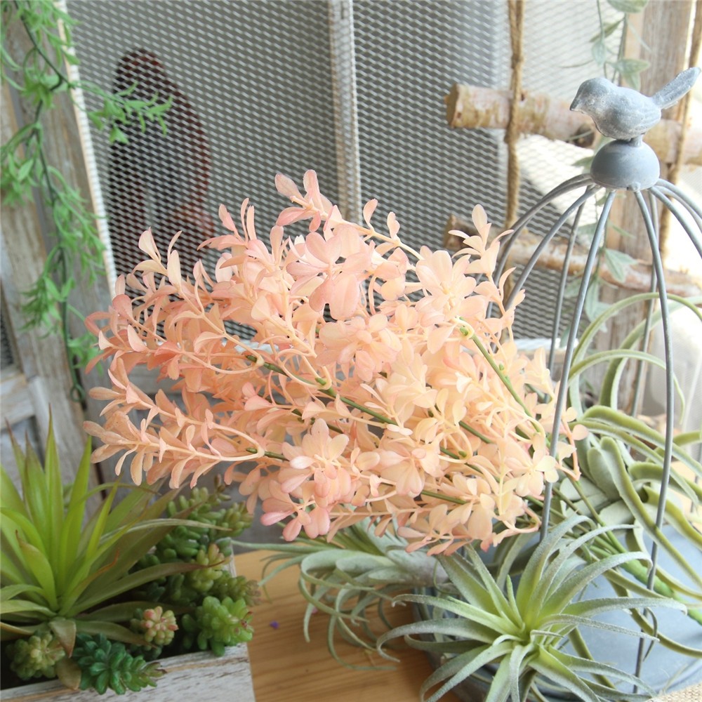Vivid Living Coral Modern Artificial Leaves Home Wedding Party Decorations