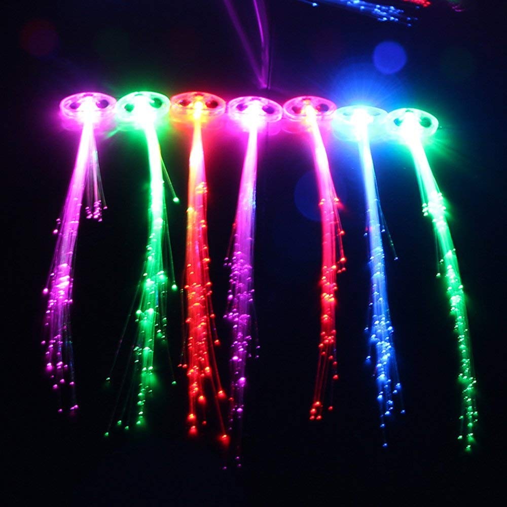 Fiber Optic LED Hair Clip Braid 1pc