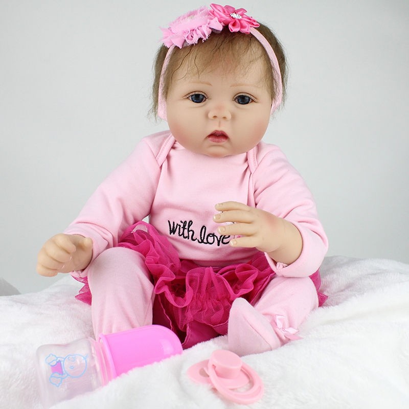 22inch-Full-Body-Reborn-Baby-Dolls-Newborn-Doll-Silicone-Vinyl-Lovely-Girl-Gift