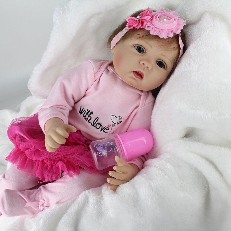 22inch-Full-Body-Reborn-Baby-Dolls-Newborn-Doll-Silicone-Vinyl-Lovely-Girl-Gift