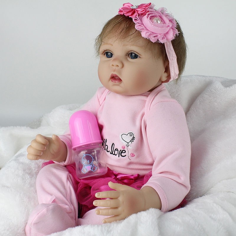 22inch-Full-Body-Reborn-Baby-Dolls-Newborn-Doll-Silicone-Vinyl-Lovely-Girl-Gift