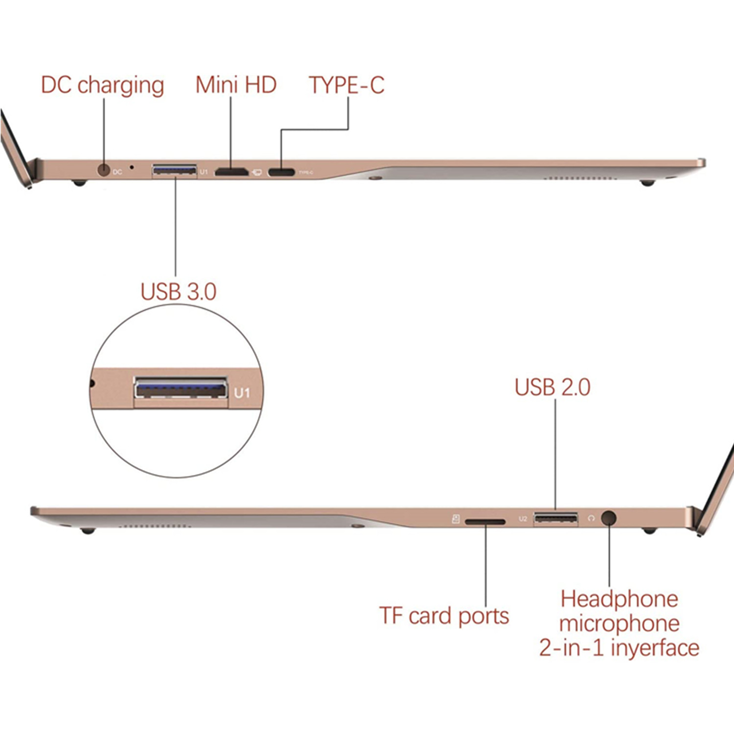 Jumper EZbook X3 AIR Laptop Intel N4100/8G/128G/125G/512G/USB3.0/TypeC/1080P/Win10/Metal Notebook