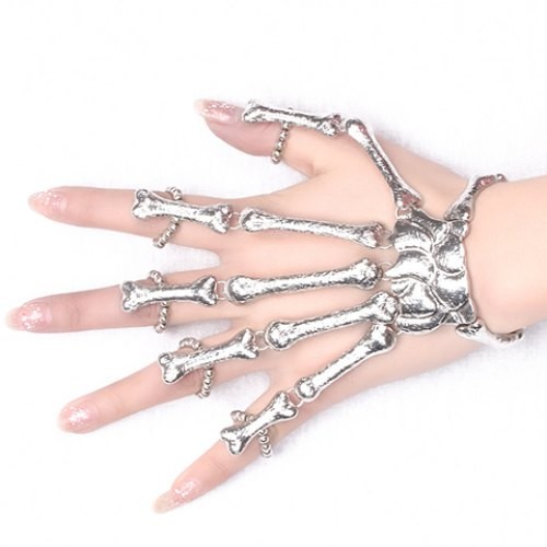Punk Skeleton Hand Bracelet For Women
