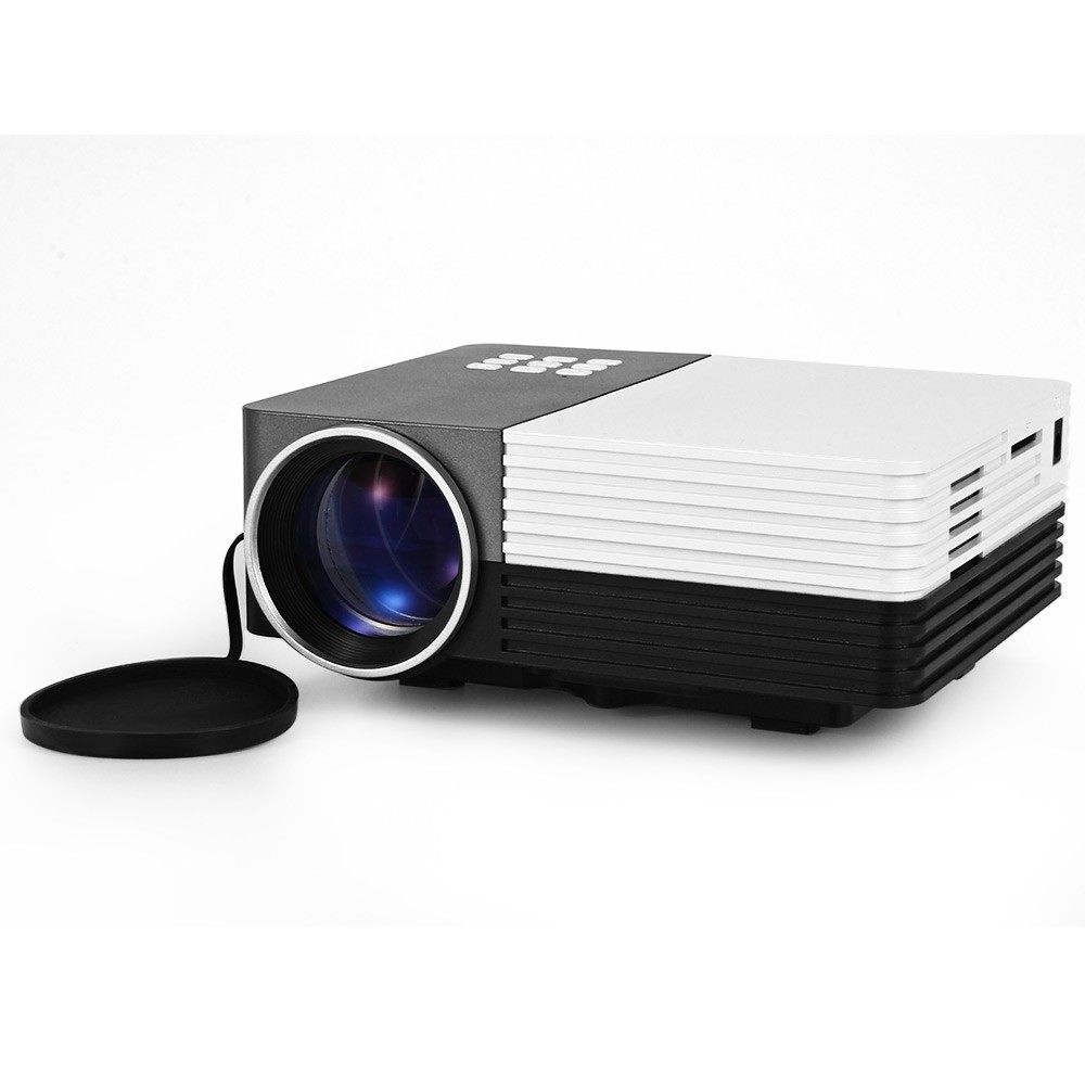 GM50 80LM 480 x 320 Pixels LCD Projector with HDMI VGA AV USB SD Card Slot Support IR Remote Control