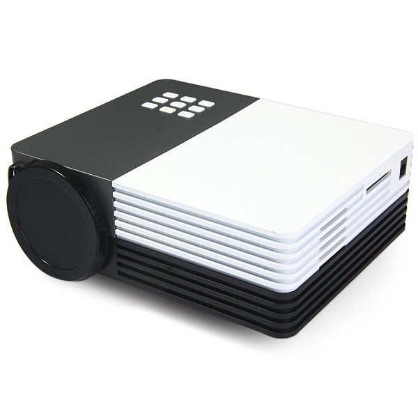 GM50 80LM 480 x 320 Pixels LCD Projector with HDMI VGA AV USB SD Card Slot Support IR Remote Control