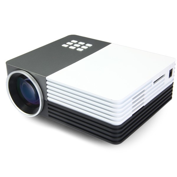 GM50 80LM 480 x 320 Pixels LCD Projector with HDMI VGA AV USB SD Card Slot Support IR Remote Control