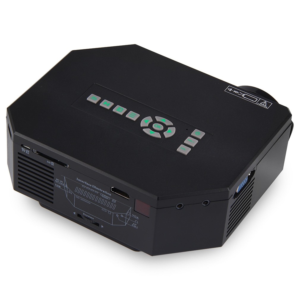 UC30 Mini LED Projector 150 Lux 640 x 480 Pixels Portable Home Theater Projector