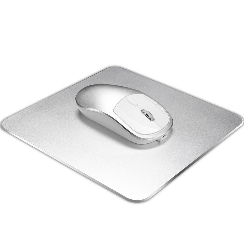 Wireless Rechargeable Mouse Optical and Aluminum Alloy Hard Pad 2 Pieces