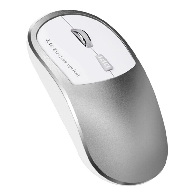 Wireless Rechargeable Mouse Optical and Aluminum Alloy Hard Pad 2 Pieces