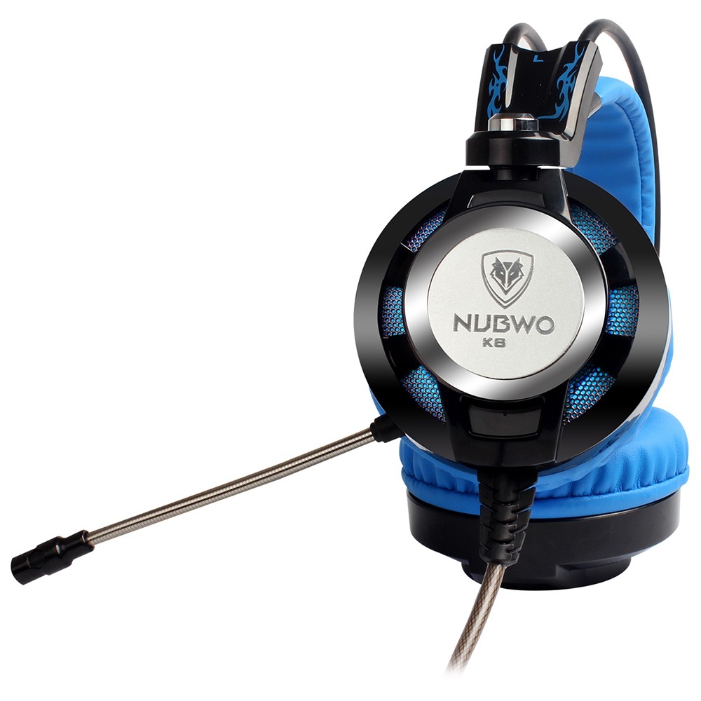 NUBWO K6 Stereo Over Ear Gaming Headset with Microphone LED Lighting for PC