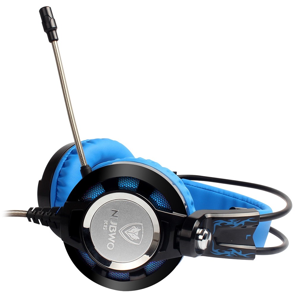 NUBWO K6 Stereo Over Ear Gaming Headset with Microphone LED Lighting for PC
