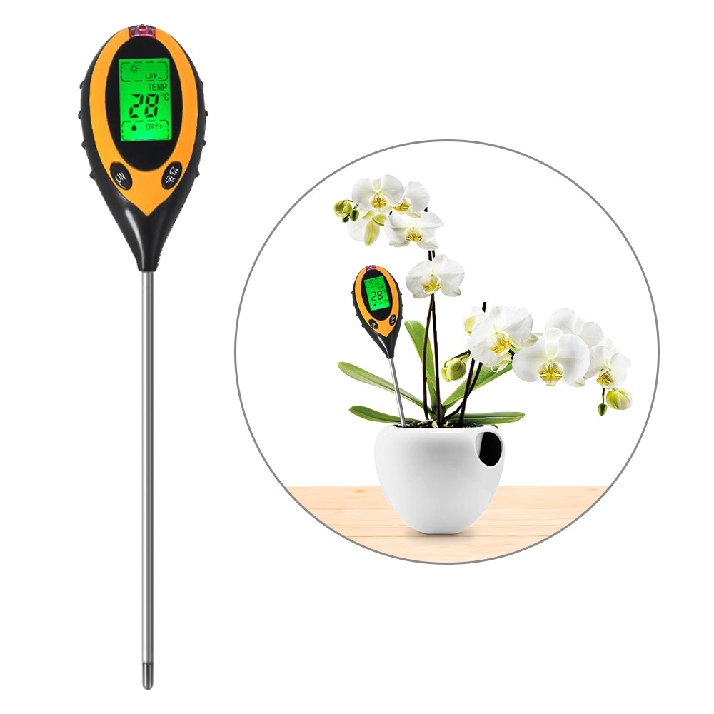 4-in-1 Electric Soil Analysis Detector Temperature / Humidity / PH / Light Tester