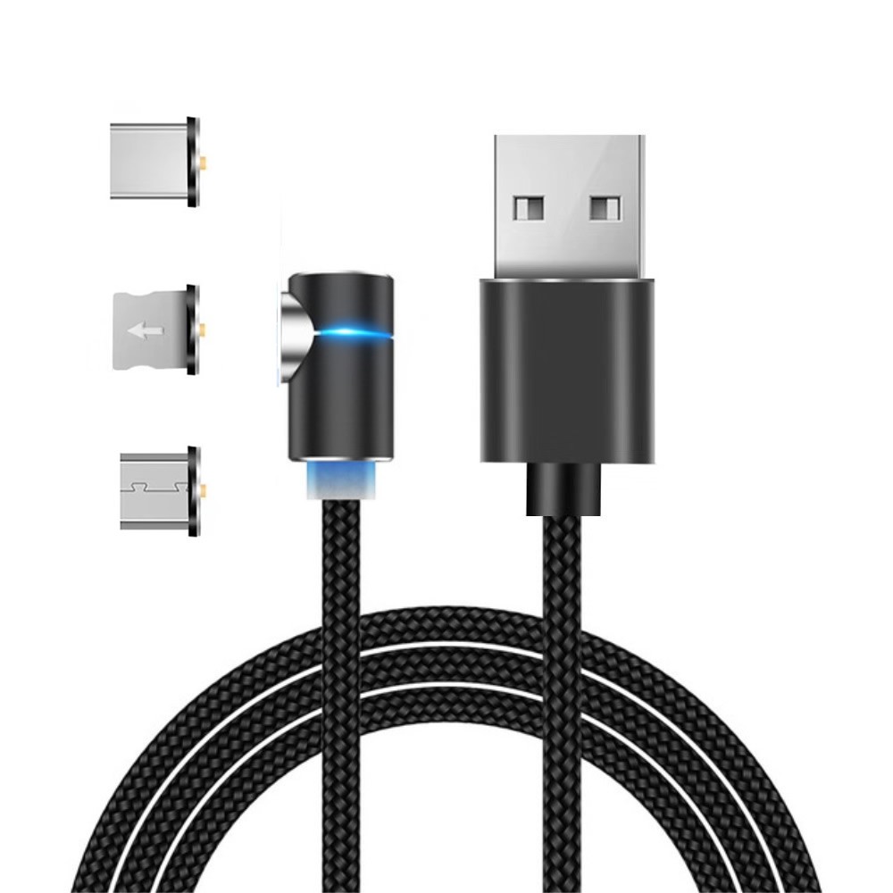 1.8M 3 in 1 Magnetic Charging Cable Kit for 8 pin/Type C/Micro USB/Interface