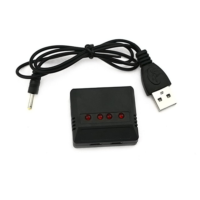 4 x 3.7V 250mAh 25C Battery + Balance Charger / Cable Set Accessory for JJRC JJ-1000 Quadcopter