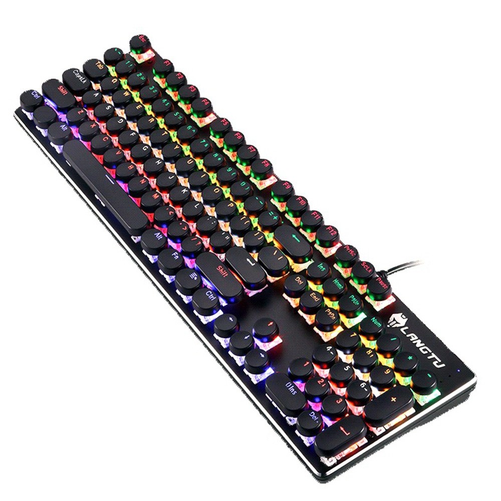 LANGTU G100 Retro Gaming Mechanical Keyboard with 104 Round Keys