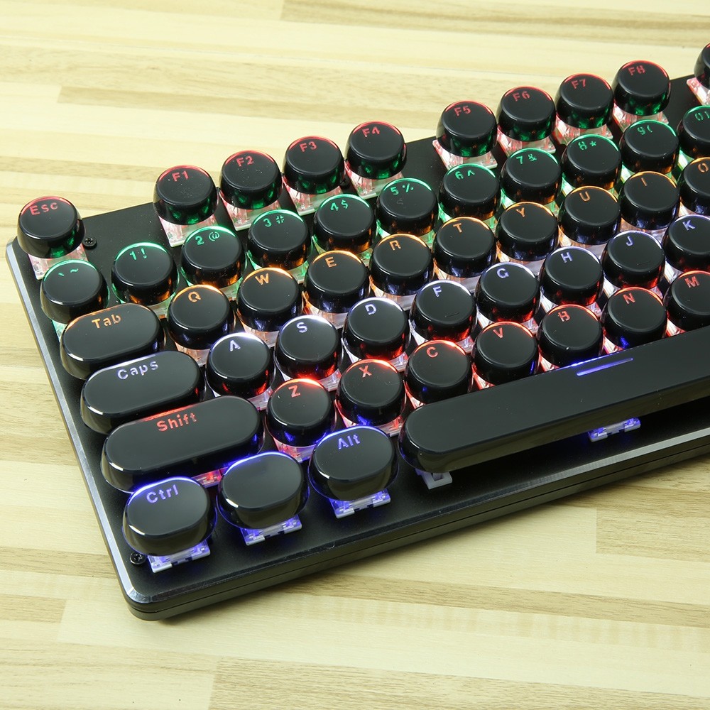 LANGTU G100 Retro Gaming Mechanical Keyboard with 104 Round Keys