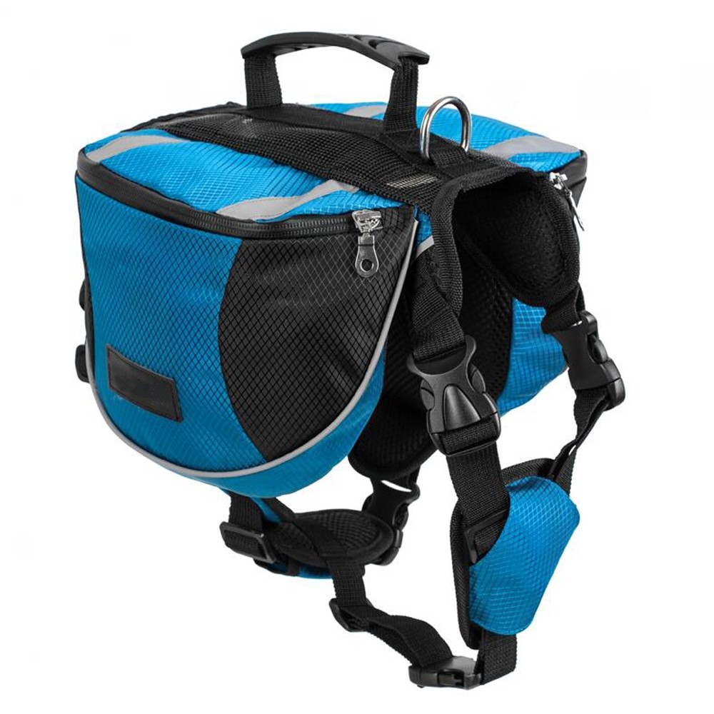 Nice Durable Polyester Pet Dog Saddle Bag Travel Camping Hiking Backpack