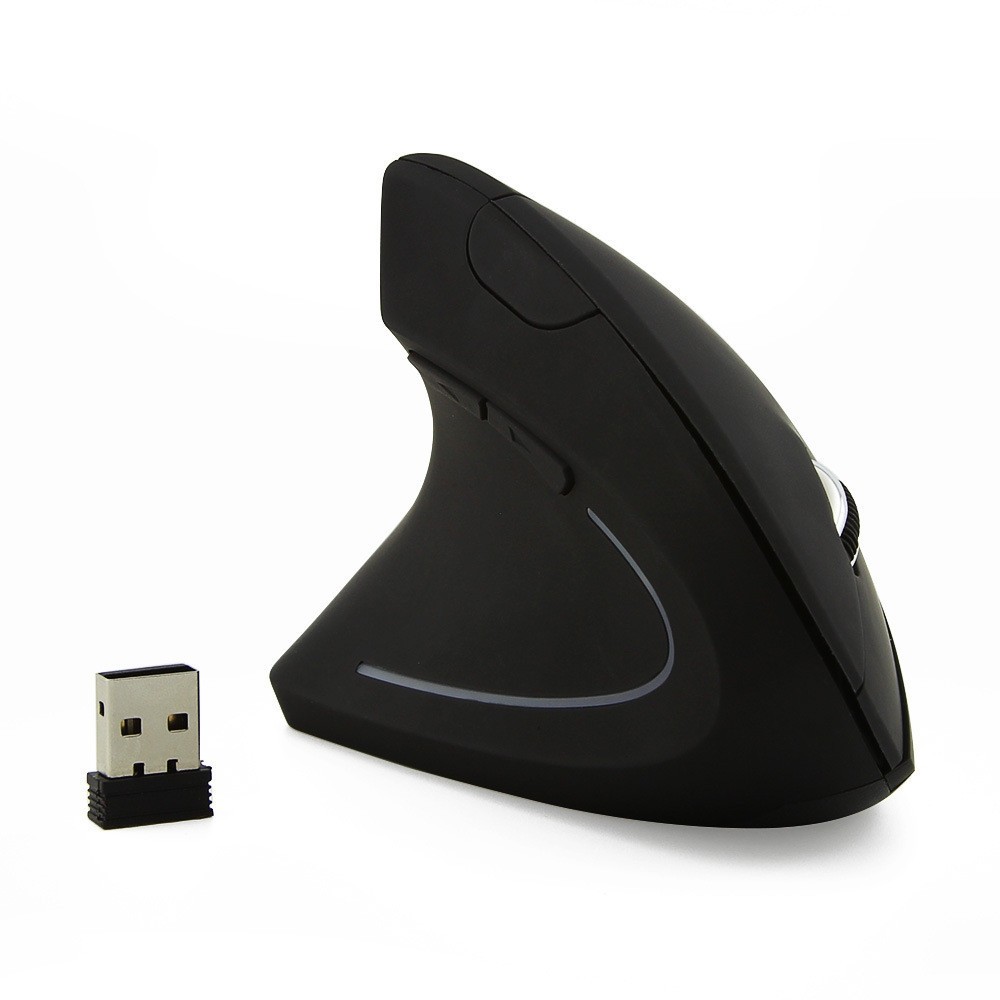 Wireless Vertical Mouse Left Hand Ergonomic USB Optical PC Gaming