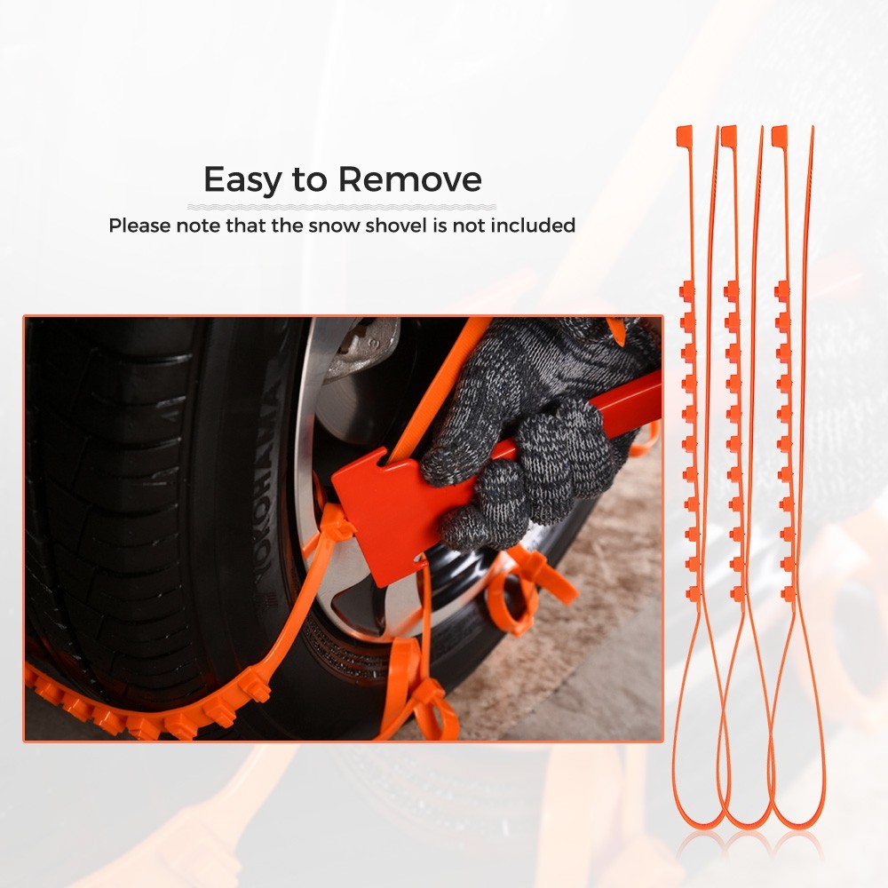 10PCS AutoLover 900AST Universal Car Tyre Anti-skid TPU Chains for Road Safety