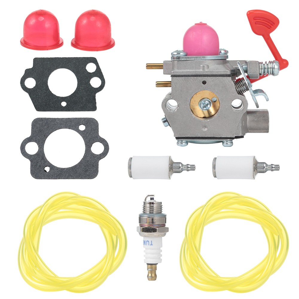Carburetor Fuel Line Filter Spark Plug Kit for Craftsman Poulan Pro BVM200C / BVM200VS / P200C Blower