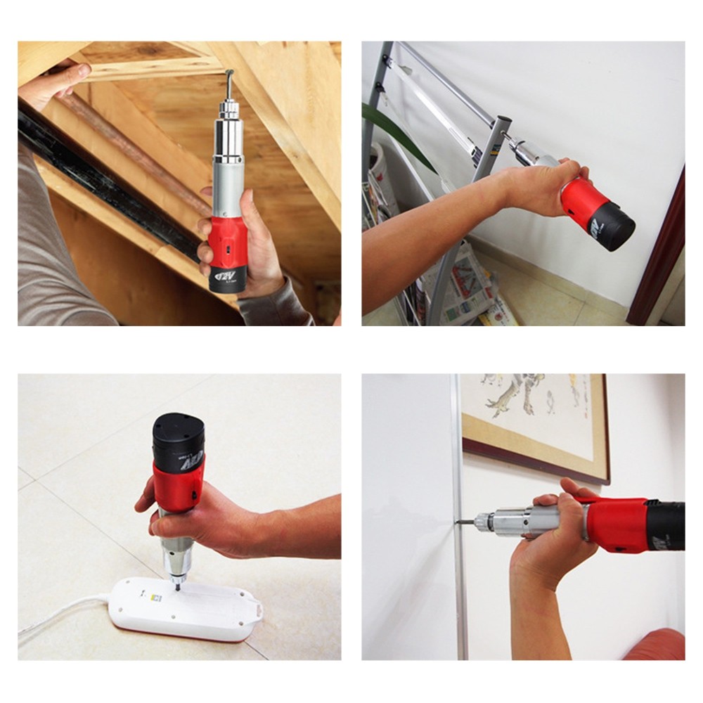 12V Electric Screwdriver Lithium-ion Battery Rechargeable Cordless Power Drill