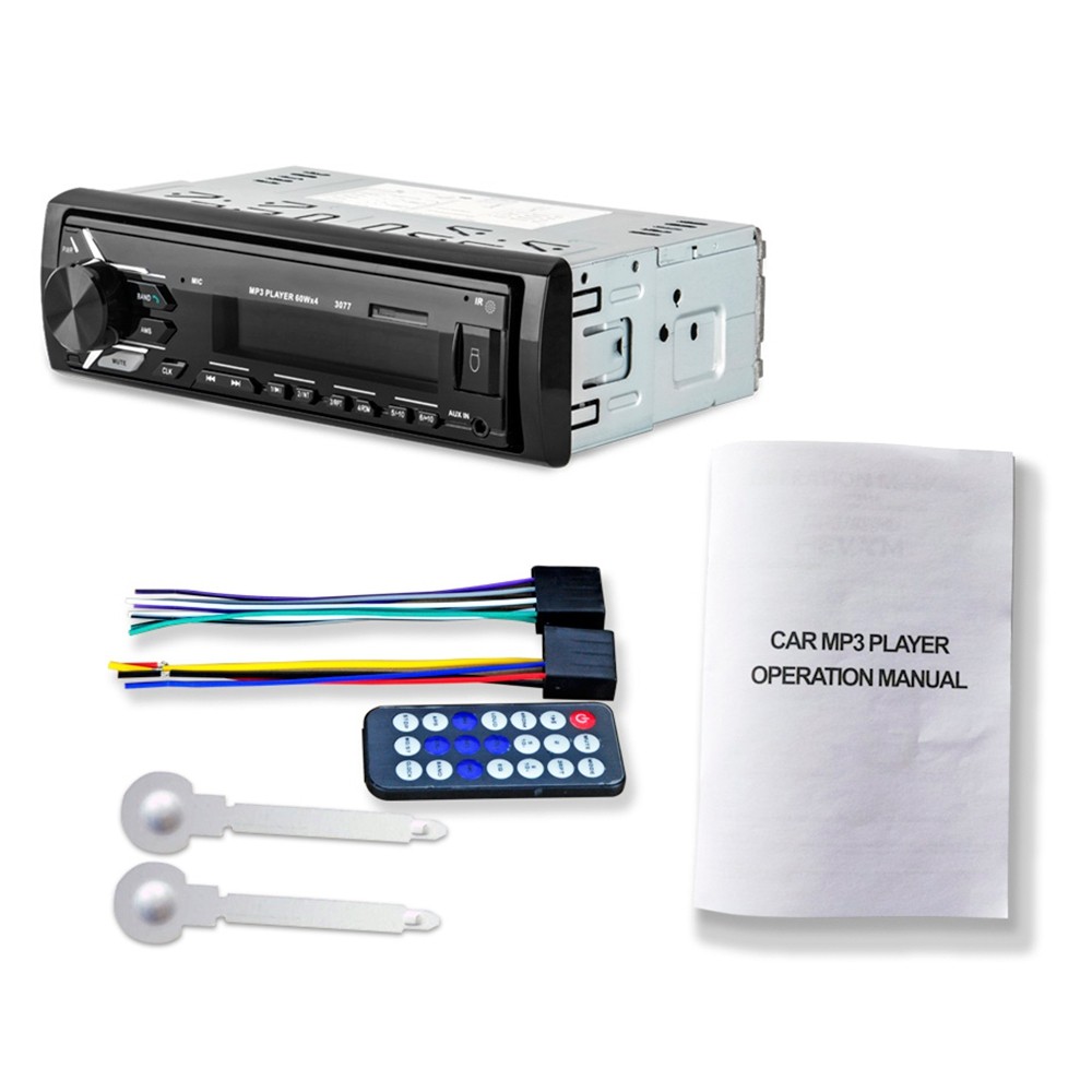 3077 Bluetooth Auto MP3 Player Multimedia System 87.5 - 108.0MHz FM Radio with Remote Controller