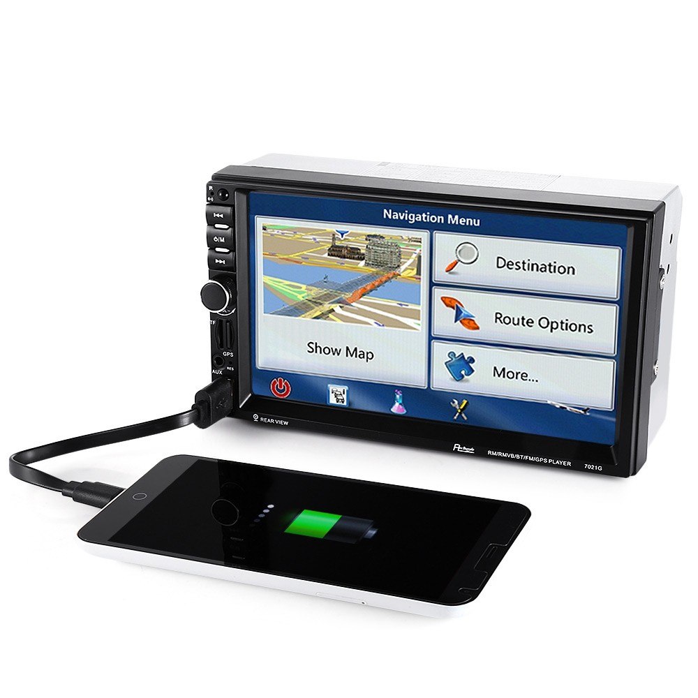 Rectangle 7021G 7 inch Bluetooth FM Radio GPS Car MP5 Player with 720P Camera European Map