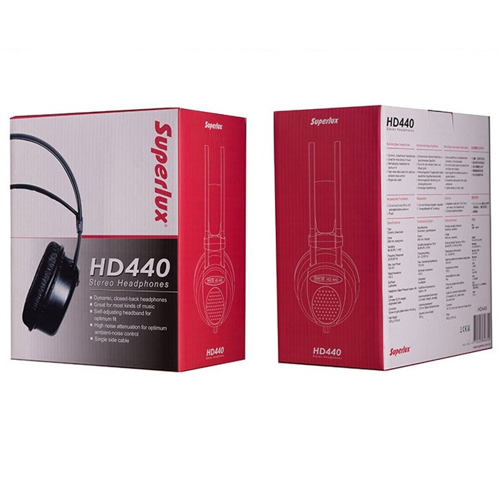 Superlux HD-440 Booming Bass Dynamic Closed-back Headset with Auto-adjustable Headband Noise Reduction