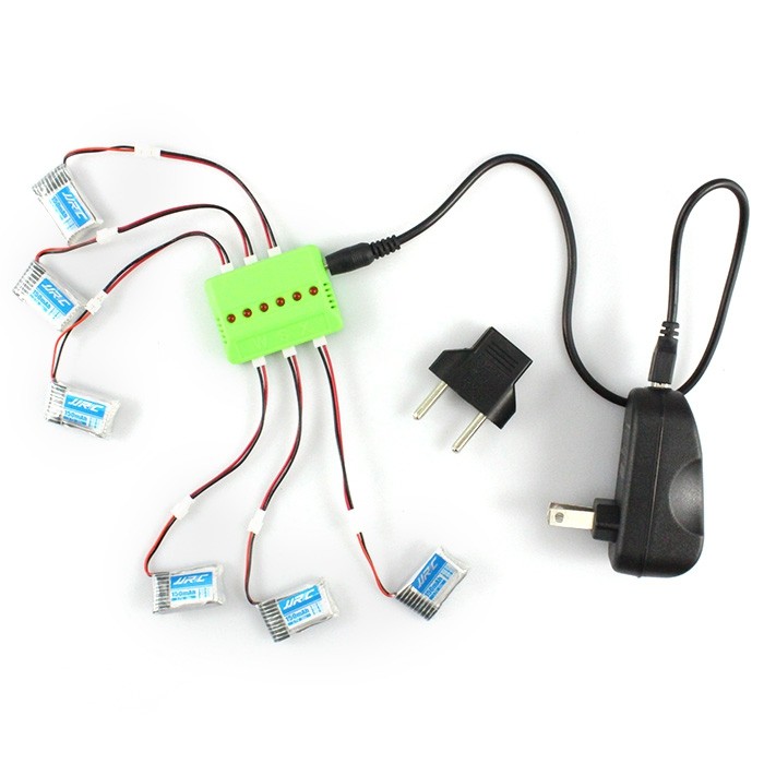 KH20 - 005 6Pcs 3.7V 150mAh 30C Battery Set with Charger for JJRC H20 Hexacopter