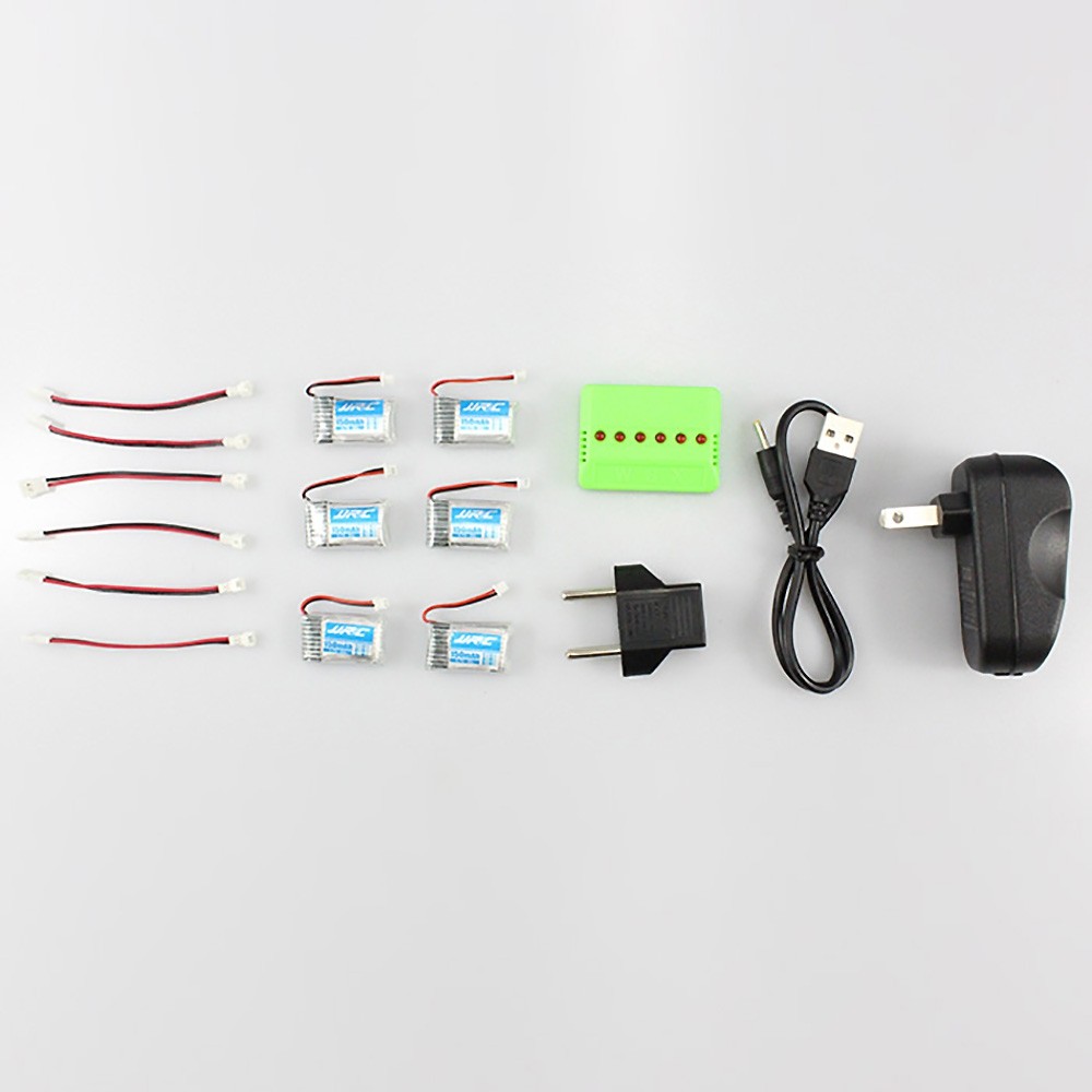 KH20 - 005 6Pcs 3.7V 150mAh 30C Battery Set with Charger for JJRC H20 Hexacopter