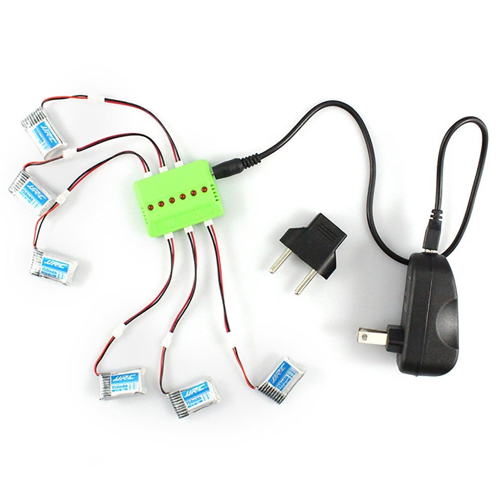 KH20 - 005 6Pcs 3.7V 150mAh 30C Battery Set with Charger for JJRC H20 Hexacopter
