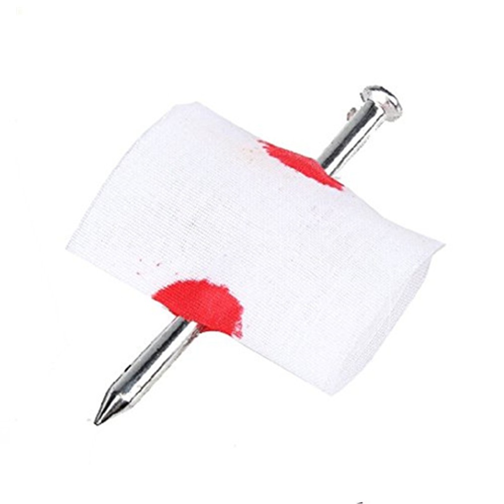 Convenient New Prank Joke Toy Nail Through Finger Trick Halloween Kids