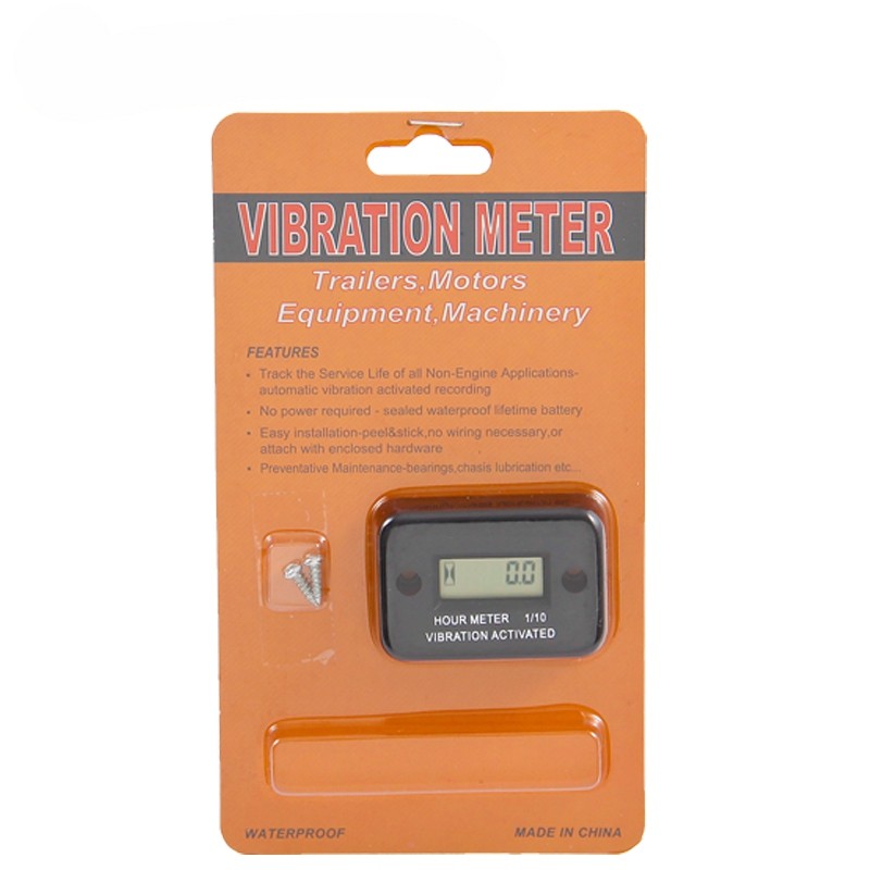 Motorcycle New Tach Vibration Activated Hour Meter Waterproof Counter For Motorcycle ATV Snowmobile Boat Gasoline Engine