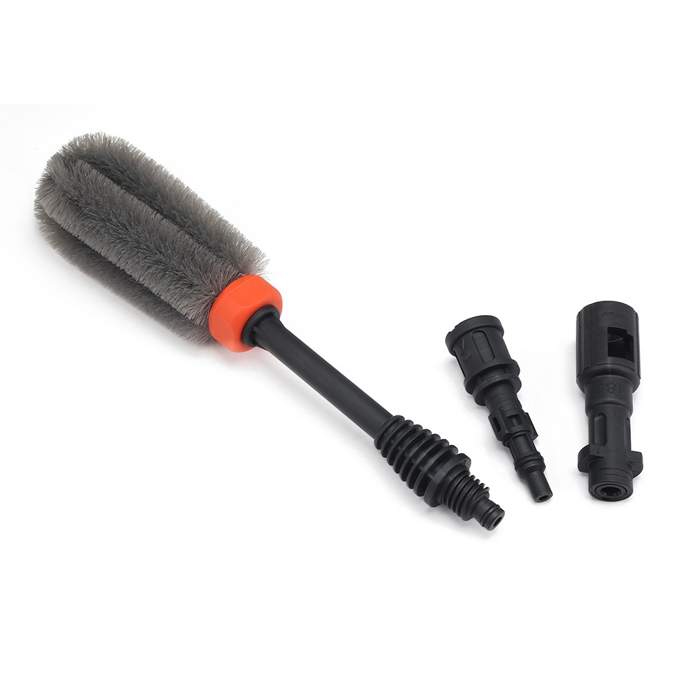 High-pressure Car Wheel Tire Washing Brush Rotating Cleaning Tool with Karcher Connector
