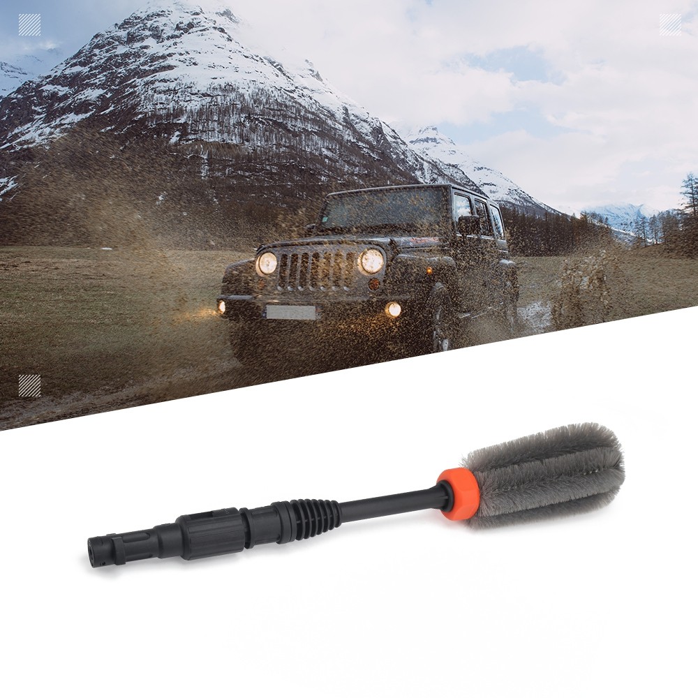 High-pressure Car Wheel Tire Washing Brush Rotating Cleaning Tool with Karcher Connector