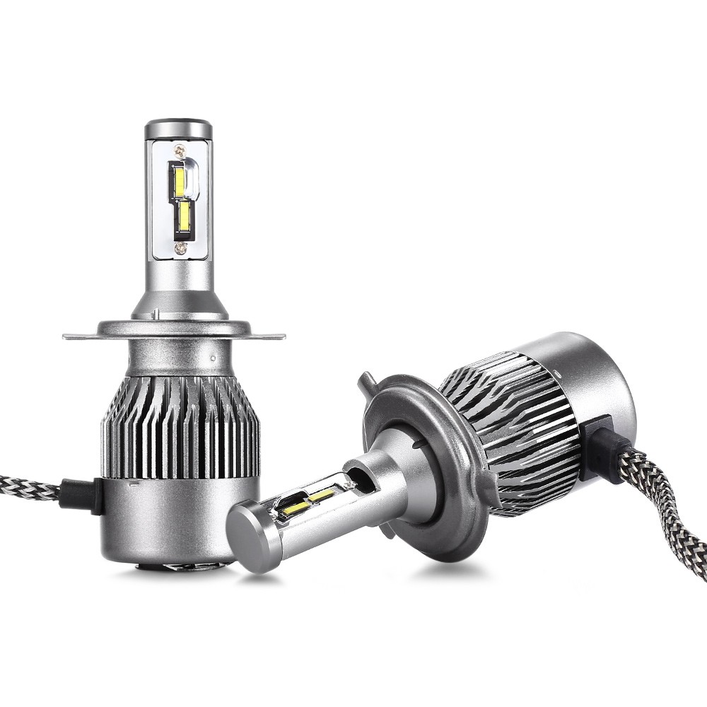 Pair of DC 12V / 24V 72W 9000LM V7s H4 / 9003 / HB2 Car LED Headlight 6000K Front Lamp