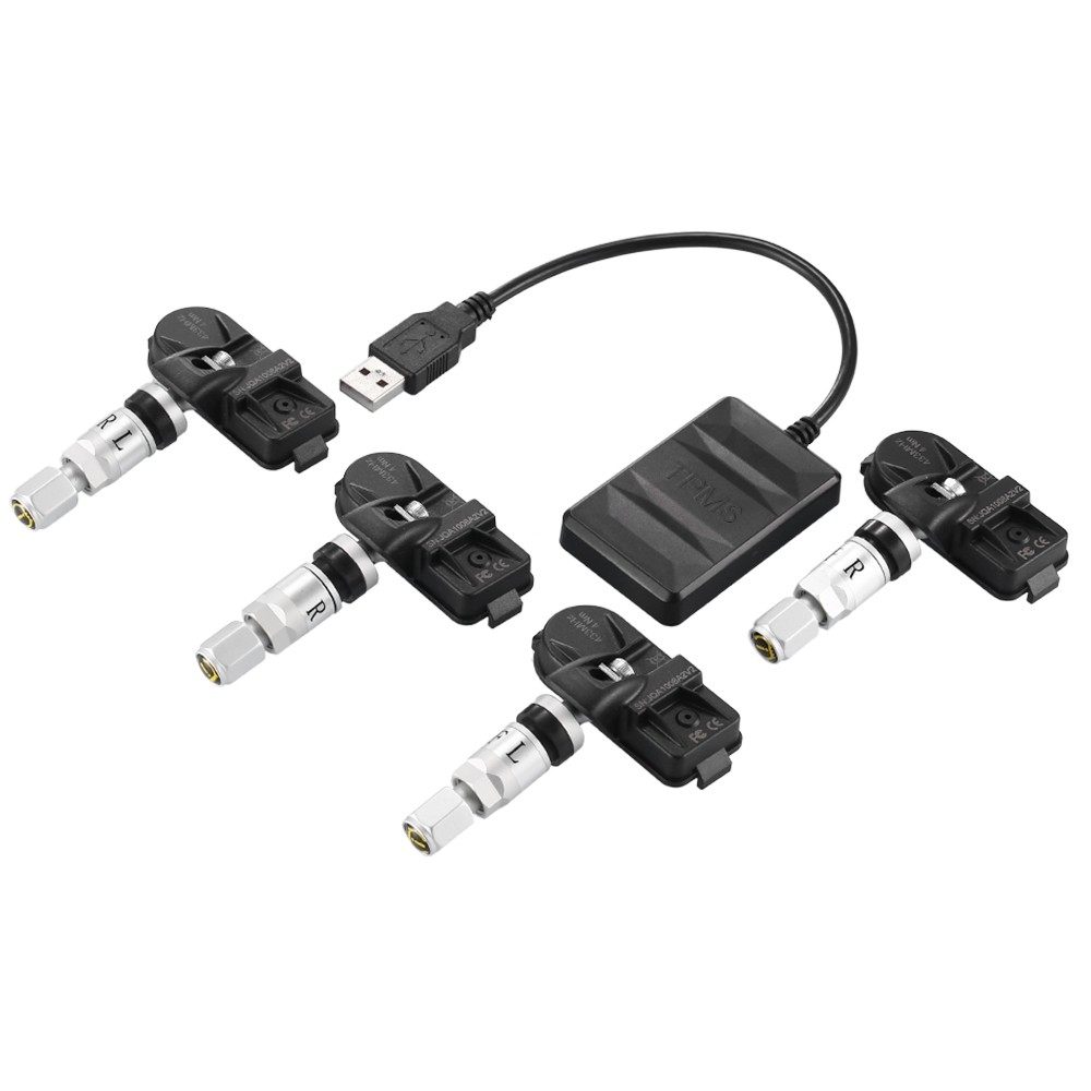 Tire Pressure Monitoring System USB TPMS for Android DVD Player with 4 Internal Sensors