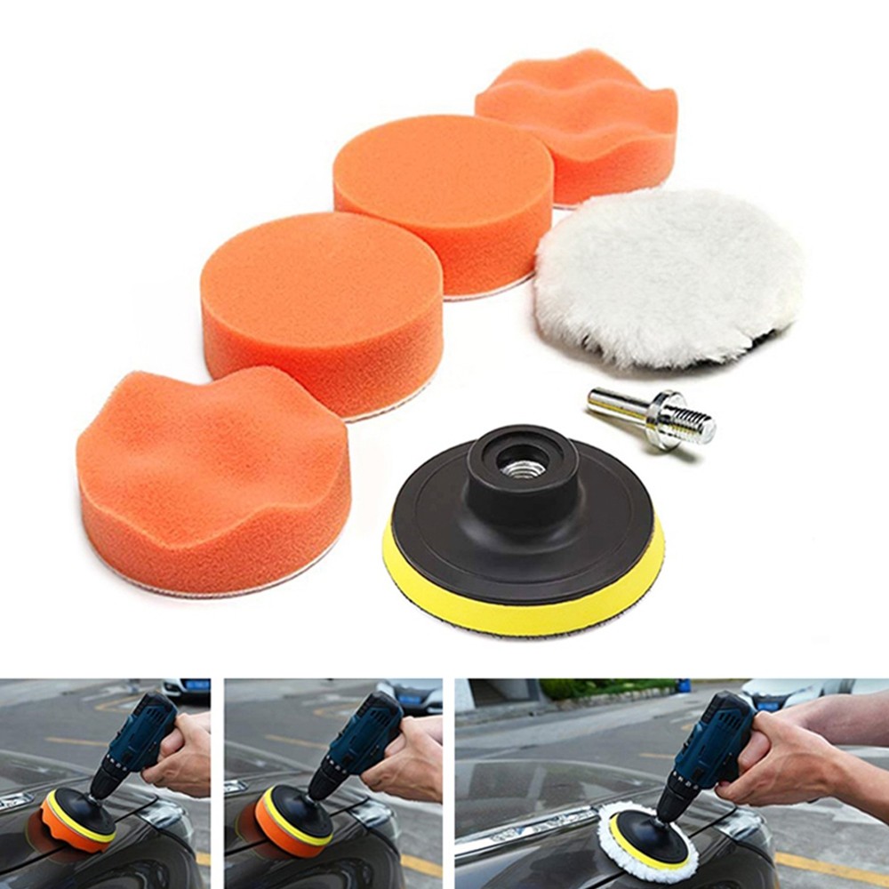 3 inch Car Polishing Pads Kit for Vehicle Polisher Buffer Waxer Sander 7pcs