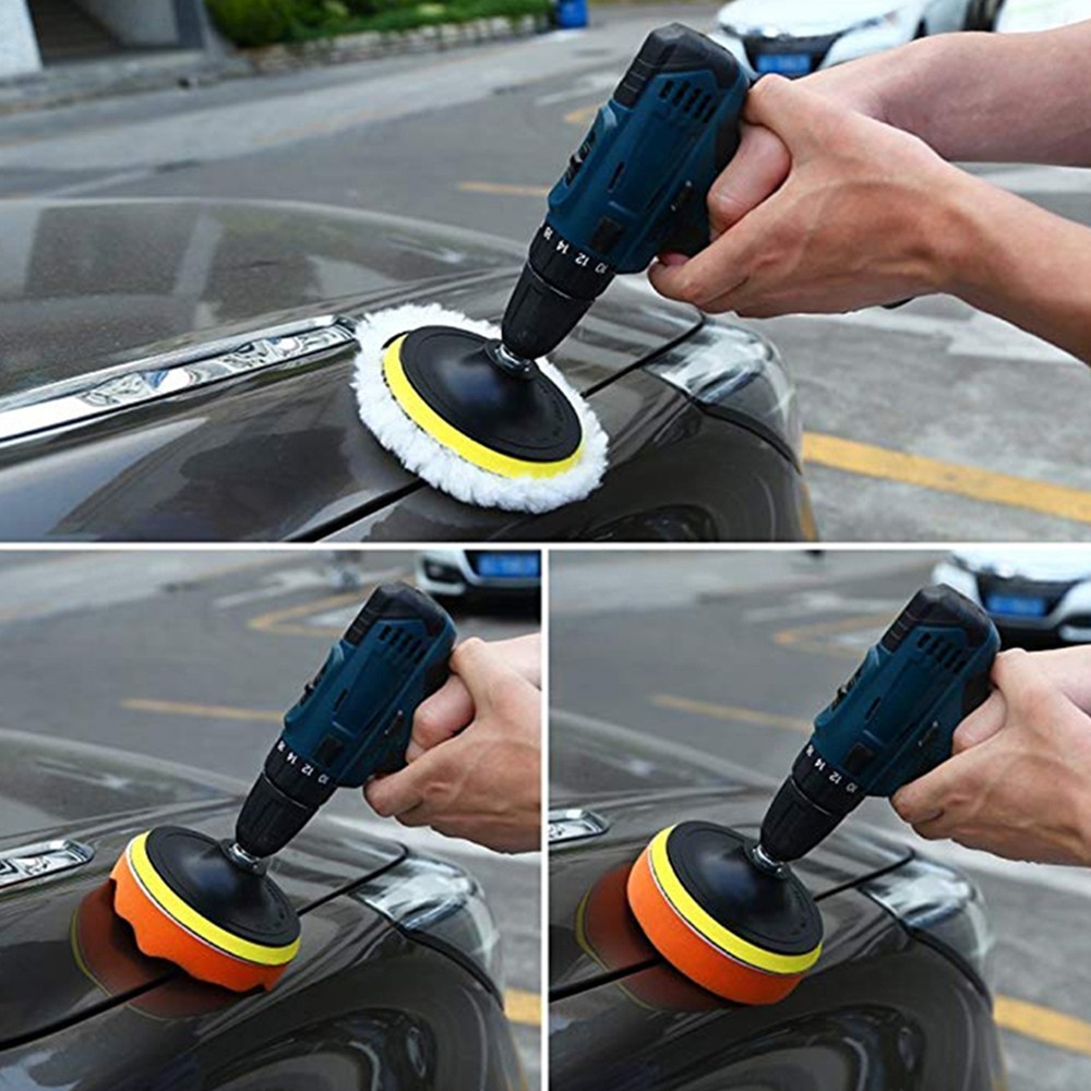 3 inch Car Polishing Pads Kit for Vehicle Polisher Buffer Waxer Sander 7pcs