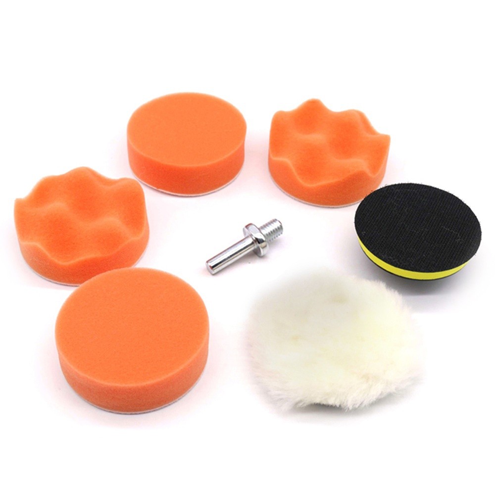 3 inch Car Polishing Pads Kit for Vehicle Polisher Buffer Waxer Sander 7pcs