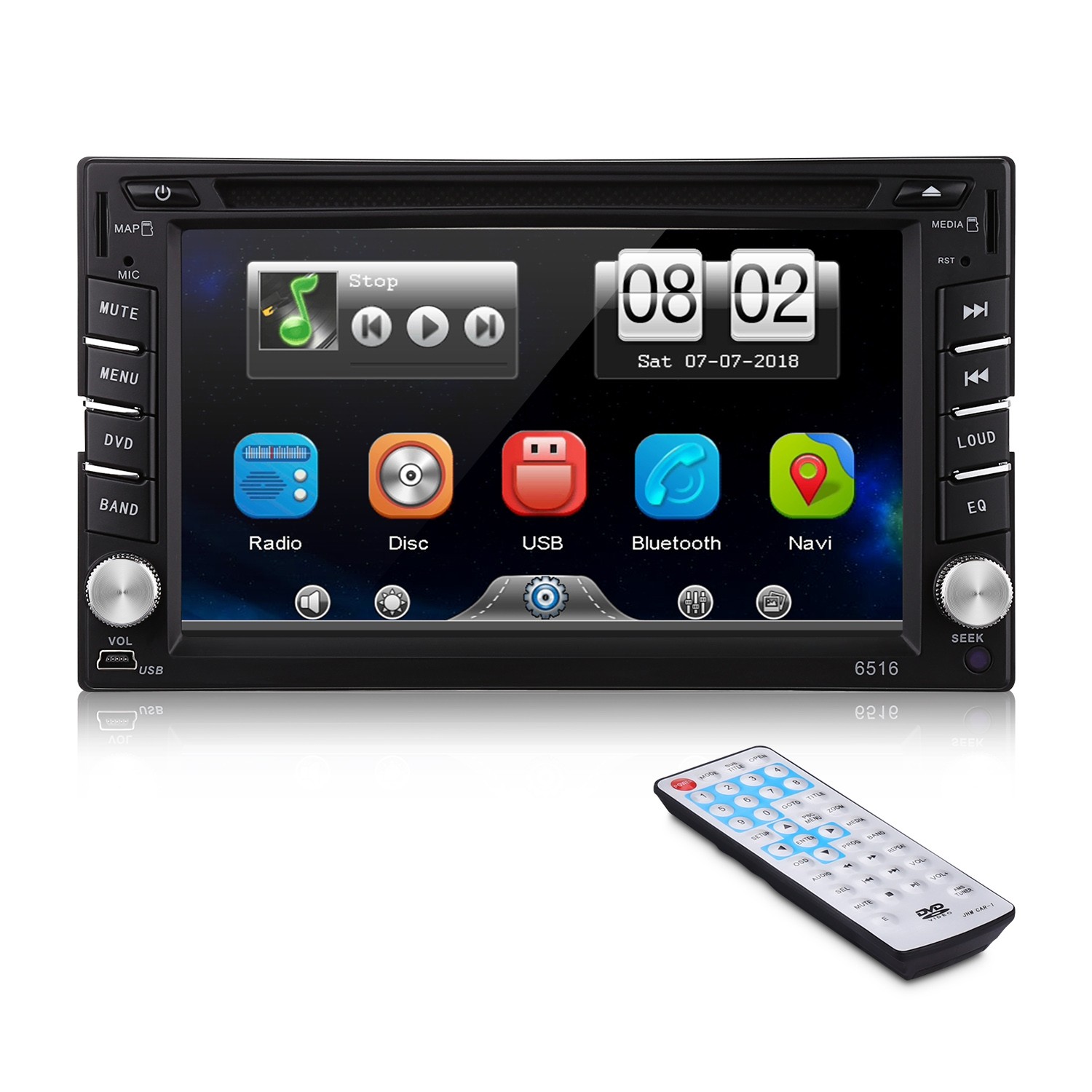 VETOMILE Double 2 DIN HD 6.2" Touch Screen Car DVD Player GPS Sat Nav Stereo Radio