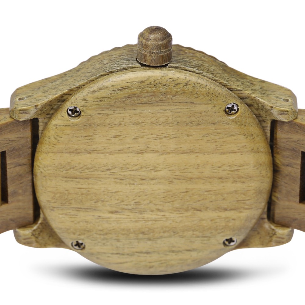 Bewell ZS - W064A Men Quartz Watch Wooden Case Luminous Date Display Japan Movt Wristwatch