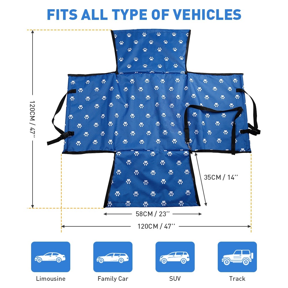 Waterproof Safety Carriers Dog Seat Cover Pet Carrier Bag Foldable Mats Hammock Cushion