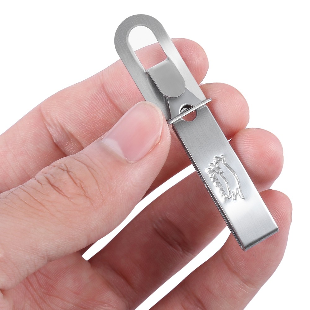 EDCGEAR Mini Stainless Steel Tweezer with Protective Seat for Camping Traveling Home Use
