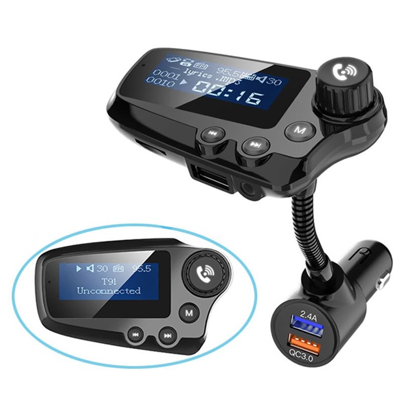 T91 Bluetooth 5.0 Car Handsfree FM Transmitter