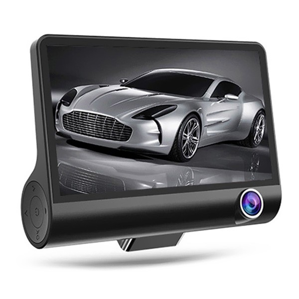 3 Lens WDR Dash Camera 4 inch Display HD 1080P Car DVR